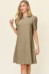 Textured Collared Neck Dress