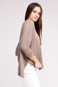 3/4 Length Textured Top