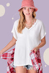 V-Neck Gauze Top