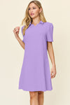 Textured Collared Neck Dress