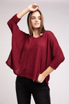 3/4 Length Textured Top