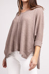 3/4 Length Textured Top