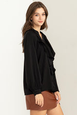 Long Sleeve Ruffle Blouse DEAL