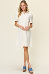 Textured Collared Neck Dress