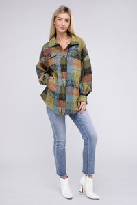 Multicolor Check Shirt Jacket