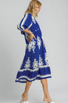 Umgee Midi Dress in Blue