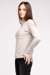 Hi-Low Hem Round Neck Sweater