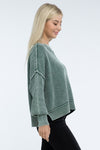 Vintage Washed Side Slit Sweater