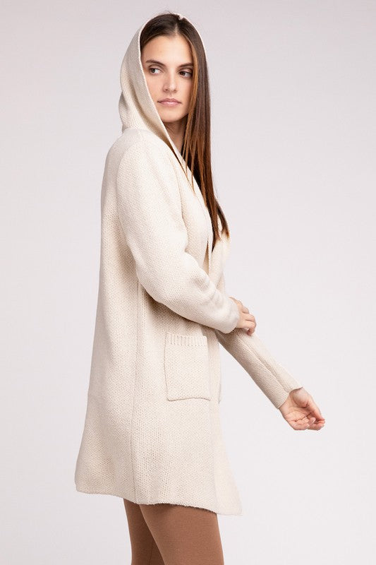 Open front sweatshirt cardigan clearance