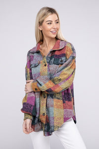 Multicolor Check Shirt Jacket