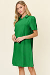 Textured Collared Neck Dress