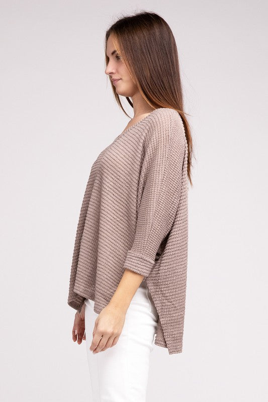 3/4 Length Textured Top