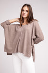 3/4 Length Textured Top