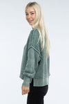 Vintage Washed Side Slit Sweater