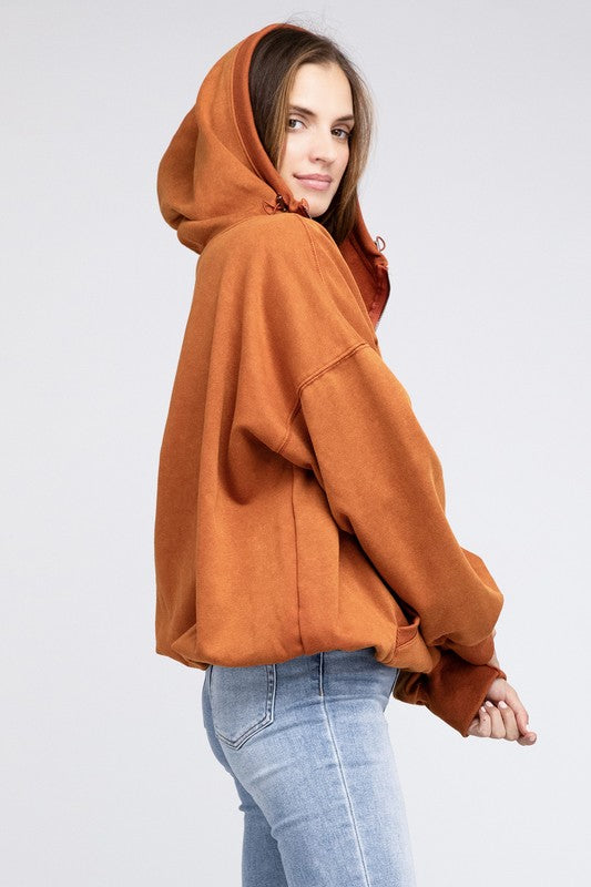 Elastic Hem Hoodie