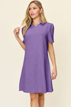 Textured Collared Neck Dress