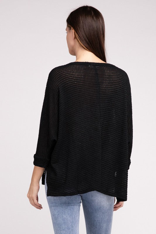 3/4 Length Textured Top
