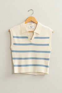 Striped Polo Vest