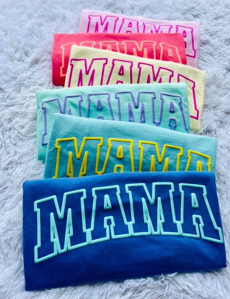 Rainbow Puff Mama Comfort Colors Tank PREORDER