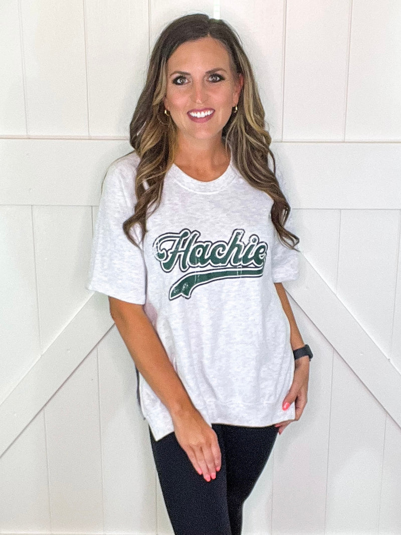Hachie French Terry Side Slit Top