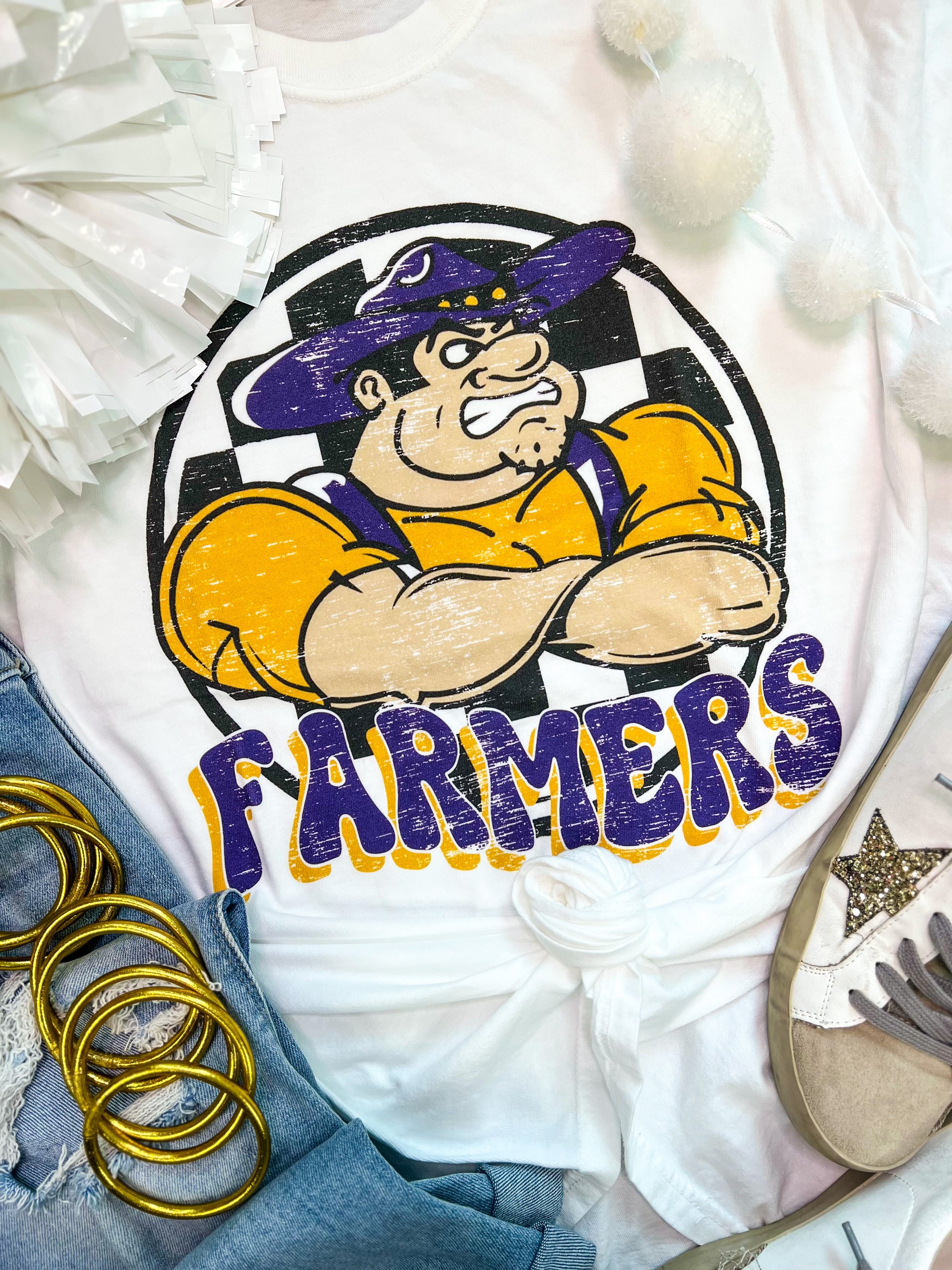Farmers Mascot Short Sleeve T-Shirt
