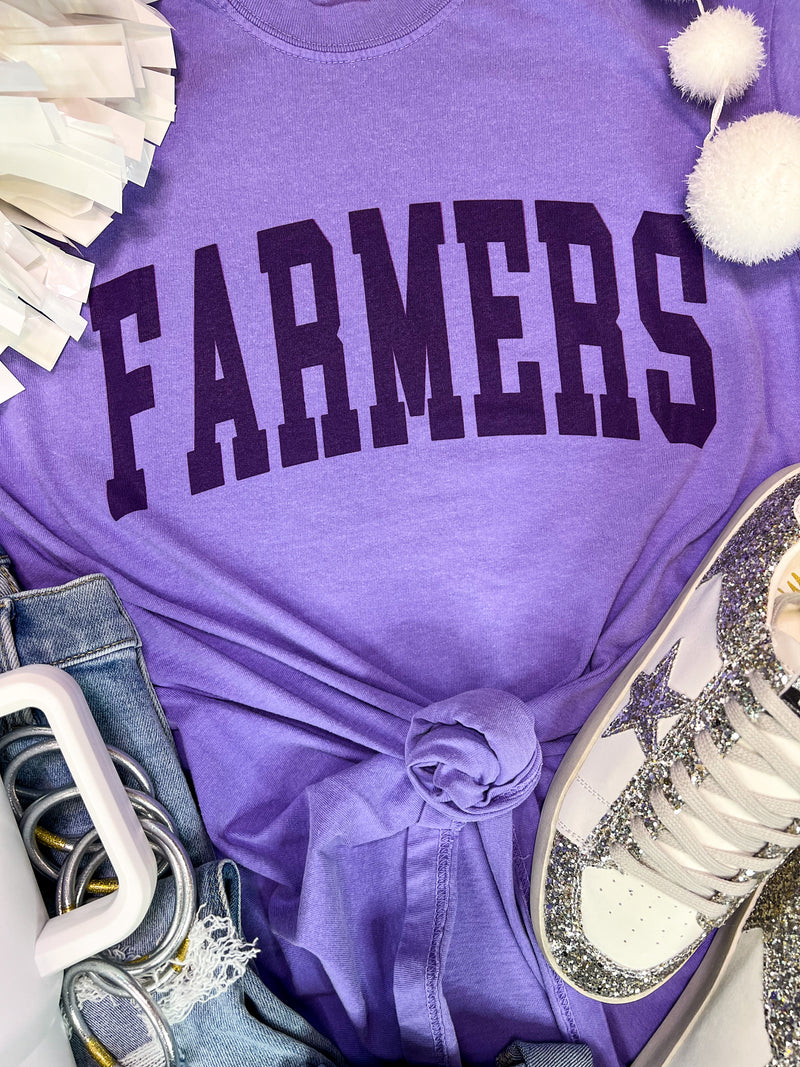 Farmers Comfort Colors Short Sleeve T-Shirt in Purple