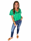 V-Neck Puff Sleeve Top