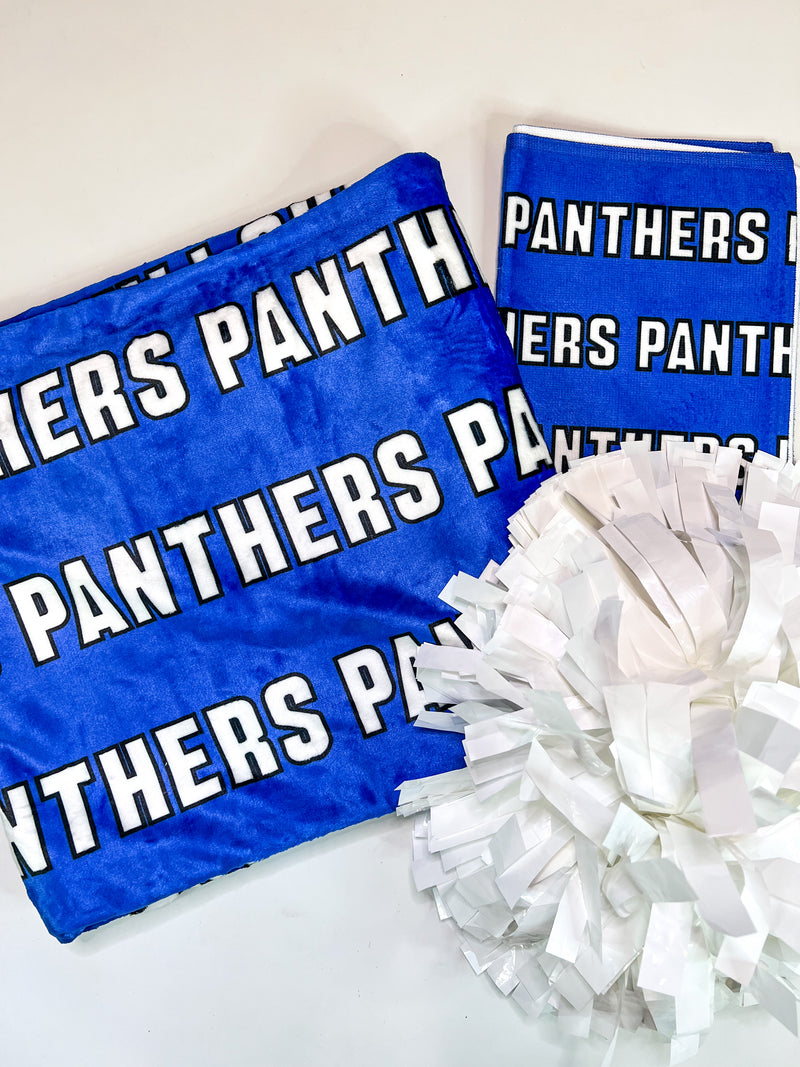 MIDLOTHIAN PANTHERS Gameday Minky Blanket PREORDER