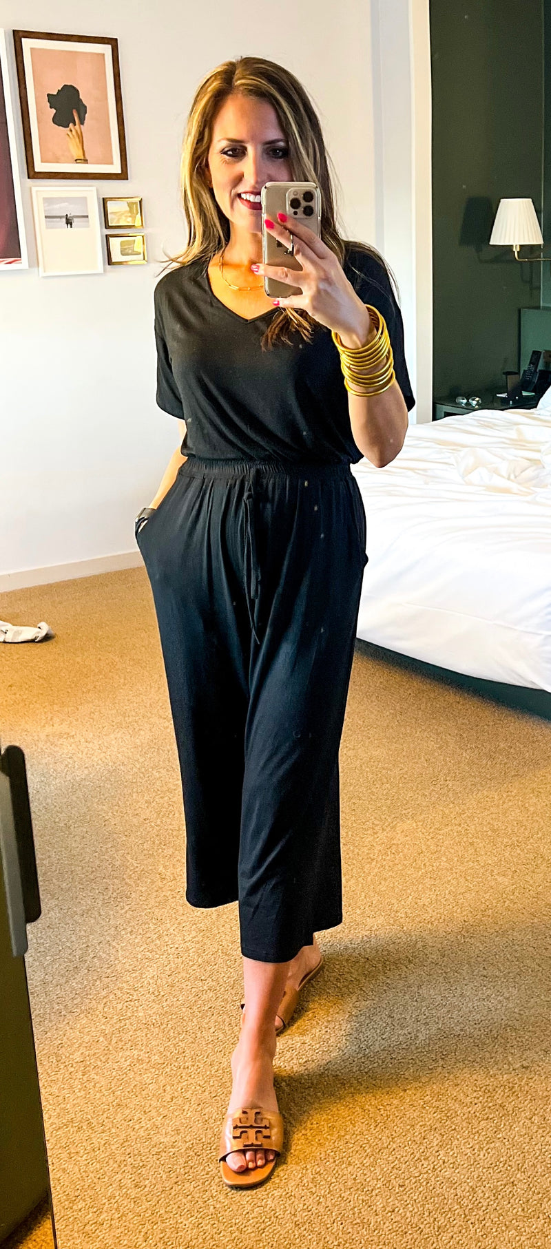 Jersey Jumpsuit in Black
