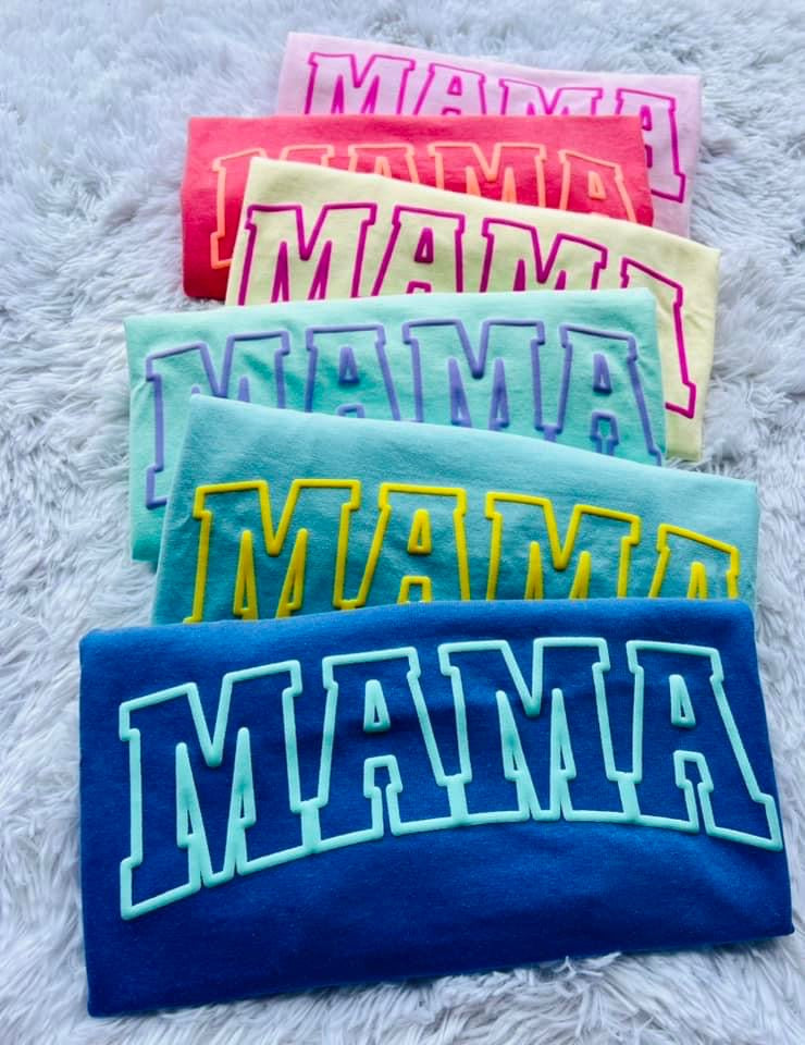 Rainbow Puff Mama Comfort Colors T-Shirt PREORDER