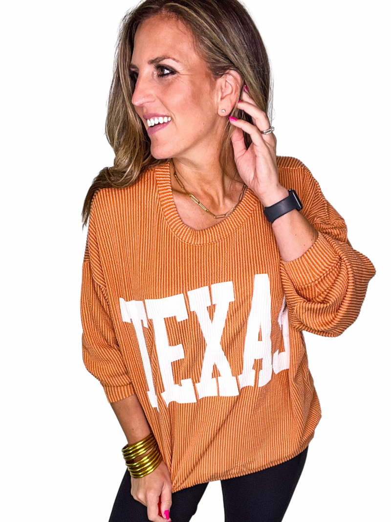Corded Texas Pullover in Spice