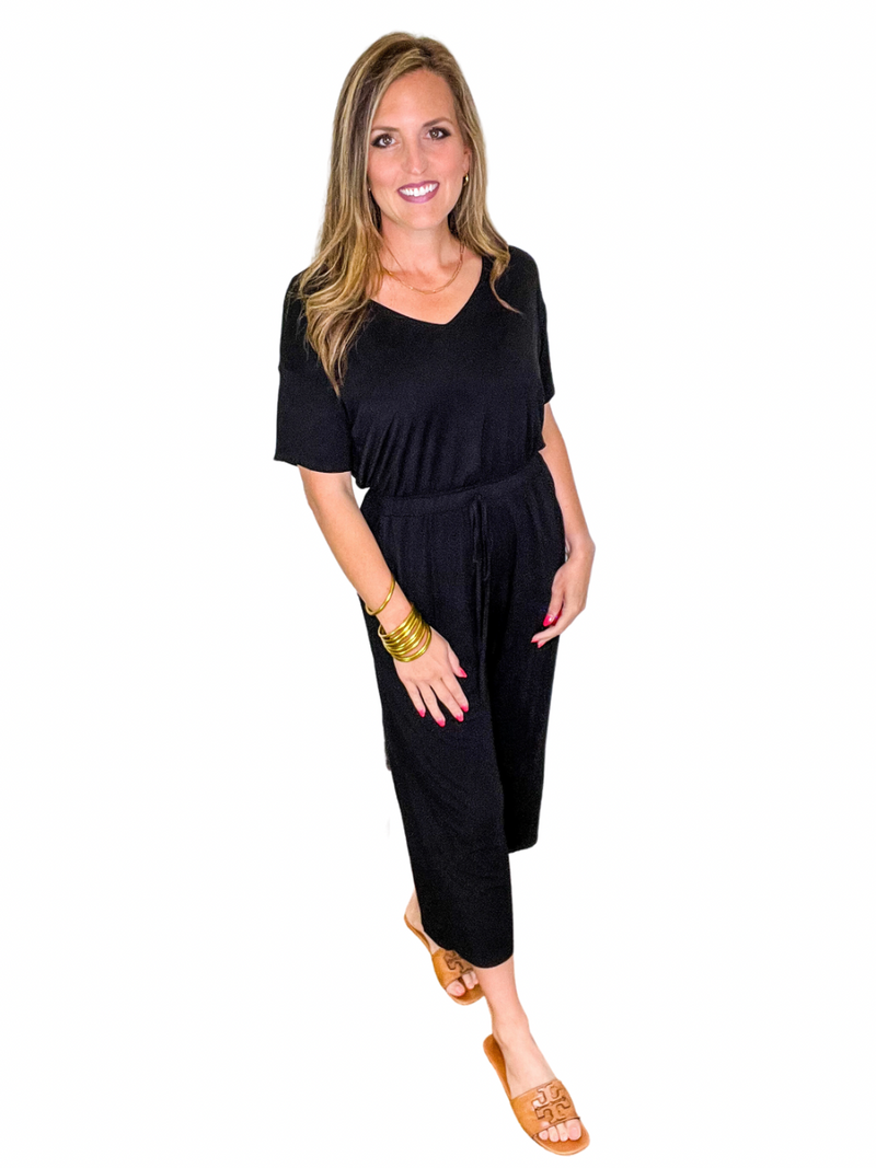 Jersey Jumpsuit in Black
