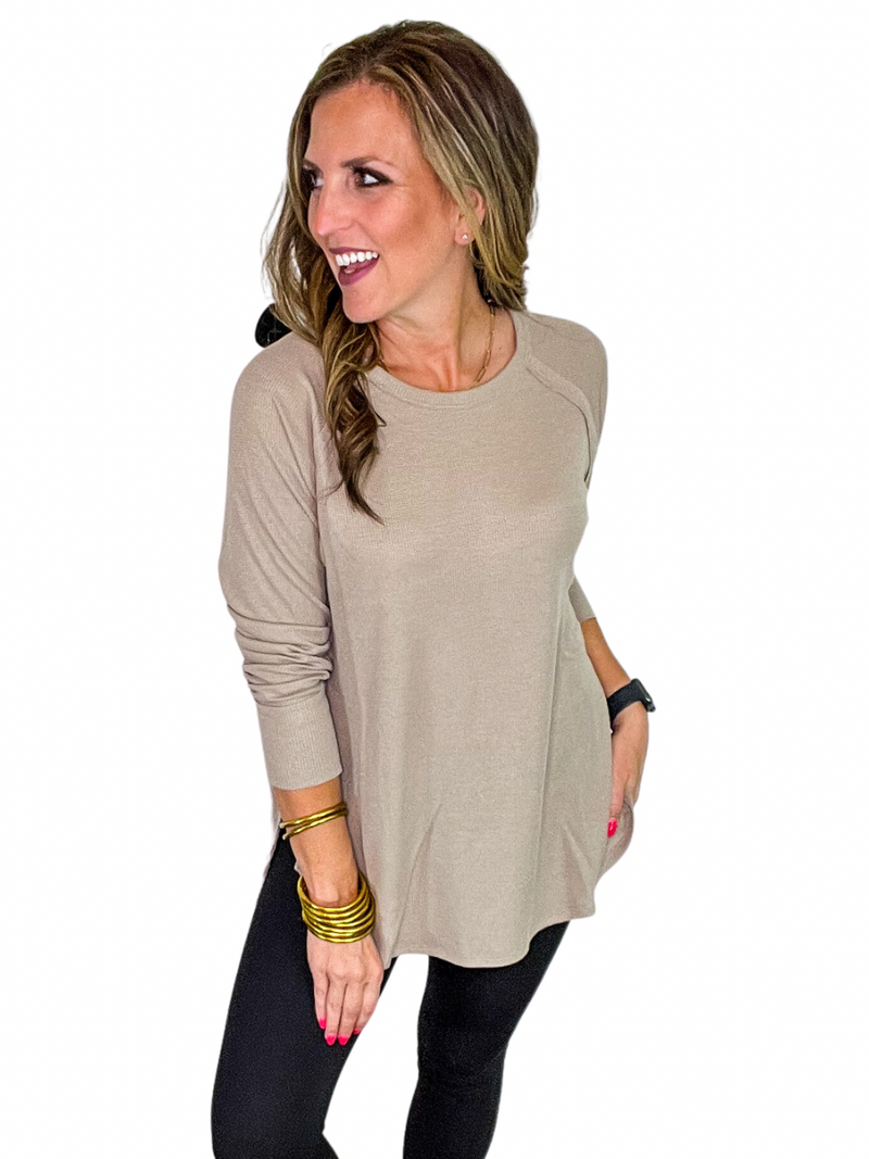 Long Sleeve Side Slit Top