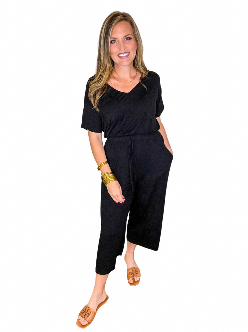 Jersey Jumpsuit in Black