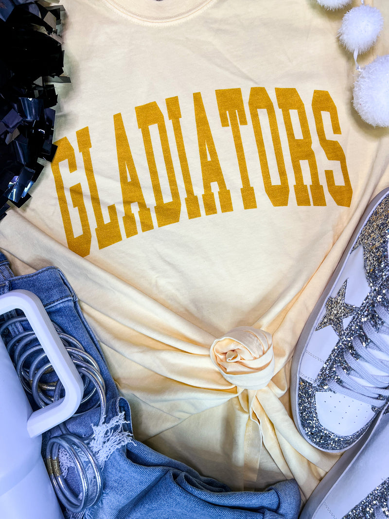 Gladiators Comfort Colors Short Sleeve T-Shirt in Yellow