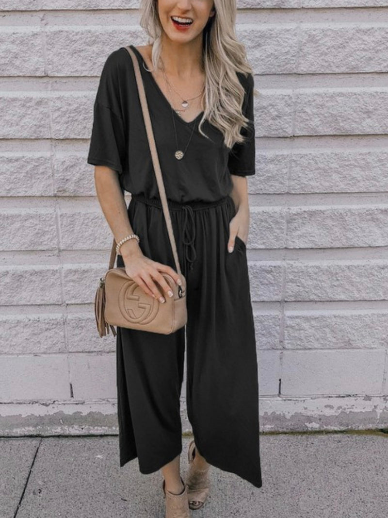 Jersey Jumpsuit in Black