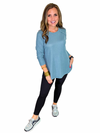Long Sleeve Side Slit Top