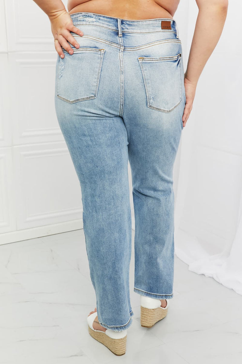 Judy Blue Distressed Straight Leg Jeans