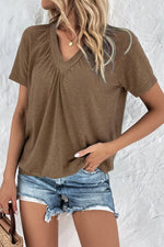 V-Neck Short Sleeve Top