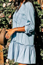 Button Down Denim Dress