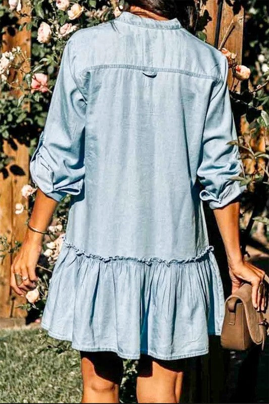 Button Down Denim Dress