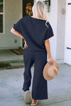 Textured Pants Set
