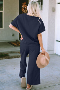 Textured Pants Set
