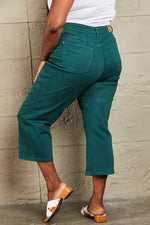 Judy Blue Tummy Control Cropped Wide Leg Jeans