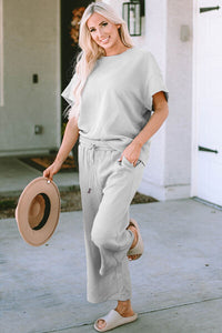 Textured Pants Set