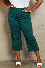 Judy Blue Tummy Control Cropped Wide Leg Jeans