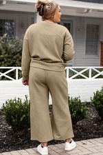 Dupe Textured Long Sleeve Top Pants Set