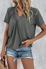 V-Neck Short Sleeve Top