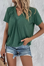 V-Neck Short Sleeve Top