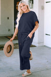 Textured Pants Set